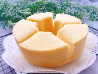 23、7寸中空戚风蛋糕(新手零失败),切开,组织非常细腻