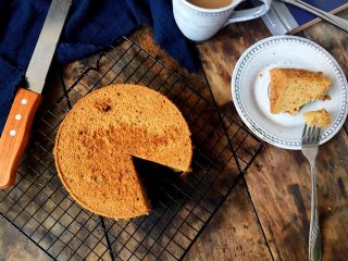 16、红糖红枣戚风蛋糕,成品图展示；