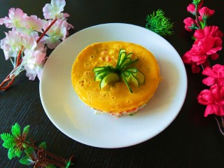 21、#微波炉食谱#三丁蒸蛋糕,成品图