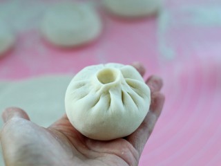 19、东北猪肉酸菜馅包子,直至收口