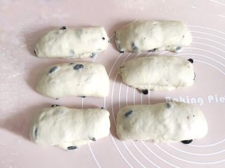 9、一次性发酵葡萄干椰子油白吐司,全部操作好后，盖上保鲜膜，松弛15分钟