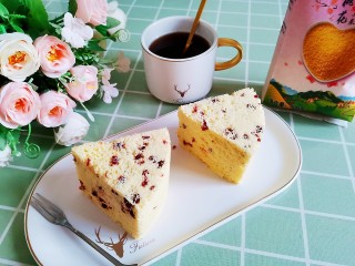 21、蔓越莓小米蒸糕,成品图！