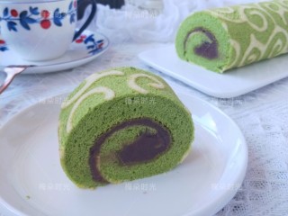 27、唐草彩绘蛋糕卷,成品图。