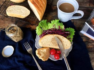 13、法式蓝带面包,成品图;