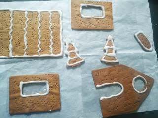 13、圣诞姜饼屋,在饼上画出所需图案