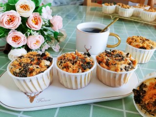 21、海苔肉松纸杯蛋糕????,成品图！