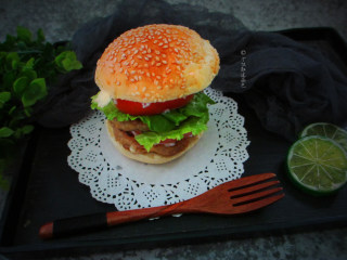 13、田园猪肉堡,大家试试看