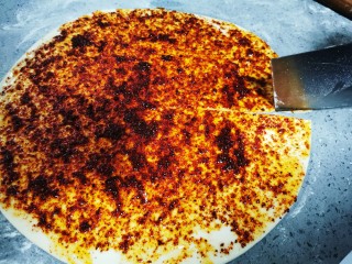 9、辣子锅盔,从中心点划开一个半径