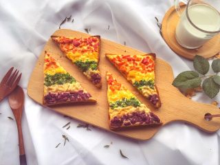 10、宝宝辅食12M➕彩虹????芝士吐司,成品图