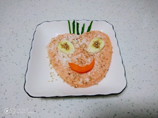 12、豆腐慕斯蛋糕,摆上眼镜、头发和嘴巴，可爱吧