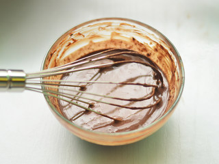 14、可可海绵蛋糕,搅拌至顺滑无颗粒