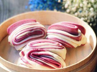 43、双色花卷,出锅咯……