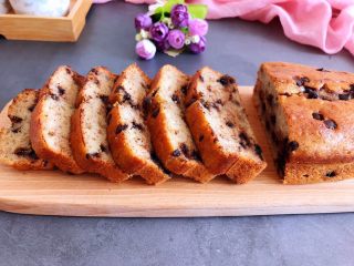 12、香蕉巧克力豆蛋糕,成品