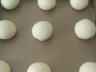 10、芝麻餐包,揉圆放烤盘入烤箱再次发酵到两倍大小