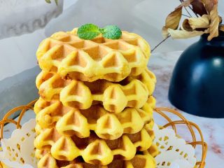 30、胡萝卜华夫饼,成品图