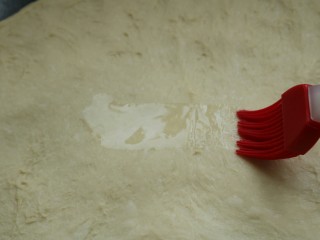 11、≈蔓越莓酸奶小方面包≈,饧好的面片，刷一层蜂蜜水