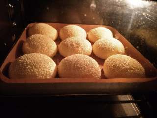 9、汉堡坯 做自己的汉堡,放入提前预热好的烤箱180度25分钟。