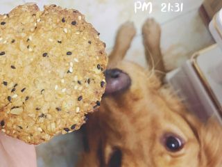 7、燕麦芝麻饼干,我家狗子特别馋 这个饼干给它吃也没有负担????