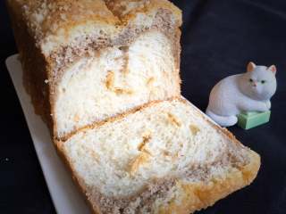 32、巧克力味肉松蛋糕吐司,这种蛋糕面包混合体是不是很赞，因为好吃，我做过多种口味的蛋糕吐司。