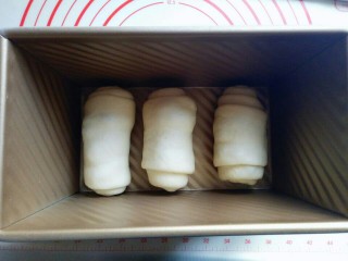 16、最爱面包＋葡萄干小面包,放入模具中，放入烤箱进行二次发酵。