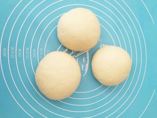 7、中种吐司,收圆面团盖上保鲜膜醒发20分钟。