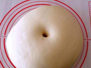 6、汉堡????坯,发酵好的面团（在面团中间戳个洞，洞口不回缩就是发好了）