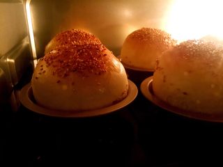 12、汉堡????坯,中间上色满意后盖上一张锡纸