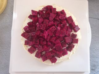 5、汪汪队生日蛋糕,然后放上一层水果