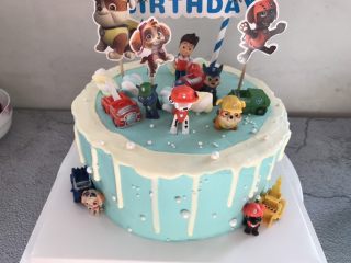 18、汪汪队生日蛋糕,撒上珍珠糖即可