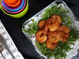 15、黄金凤尾虾,开吃