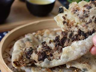 25、梅干菜烧饼,真材实料的梅干菜煎饼