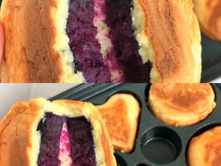 6、改良版紫薯芝士车轮饼,小伙伴们动手做起来吧