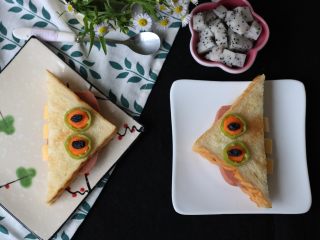 15、百变大眼怪三明治,这大眼怪一会看像鱼儿，一会看又像是风筝