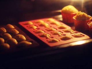 8、［鹿小鹿］翻糖卡通纸杯蛋糕,使用ukoeo烤箱内温度180度15分钟，根据自己的烤箱可调整。