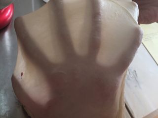 2、手揉菠萝包～家庭烘焙基础课之面包课程,面包面团，除黄油和盐，所有原料揉成团，手工揉面，抻膜检验，加黄油和盐，具体检验方法和状态判断，见视频课程中的图示