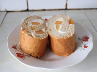 19、芒果海绵分蛋蛋糕卷,成品╮(╯▽╰)╭