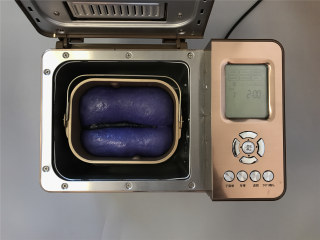 19、面包机版星空面包,发酵结束，设置烘烤30分钟。