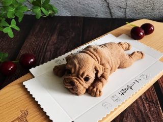 13、网红小狗慕斯蛋糕,完美脱模