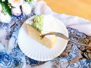 20、轻乳酪蛋糕????（抹茶奶油）,成品图！