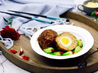 19、做年货 家宴特色秘制龙眼丸子（31个步骤图文详细解释）,成品图。