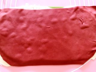 17、吃掉一朵花～柳绿桃红三色花样馒头,最后盖上红色面皮