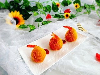 23、圆土豆+凤尾土豆虾球,成品图