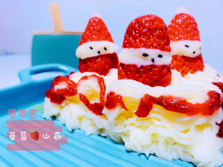 20、草莓山药,草莓山药“蛋糕”完成啦，成品图，觉得美美哒！吃起来也是好味道！