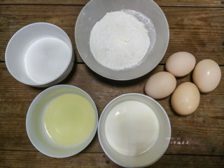 1、数字蛋糕,准备蛋糕坯材料，称量备用