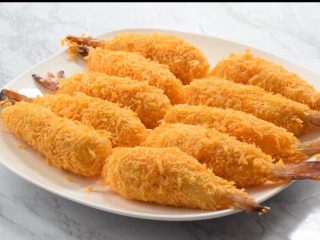 18、鲜虾可乐饼,依次做好所有的鲜虾胚