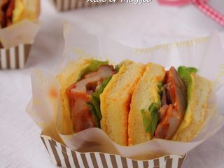 27、#吐司新吃法之一#新奥尔良三明治,成品图