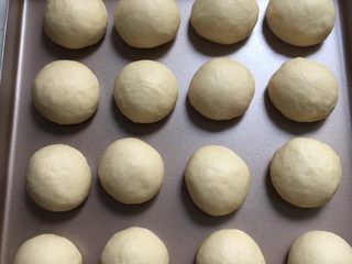 7、超软酸奶小餐包,搓圆放烤箱进行二次发酵