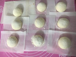 10、海蒂白面包(白屁股面包),在面团表面撒些高筋面粉