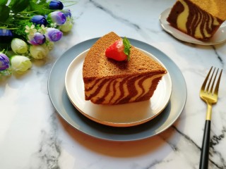 24、斑马纹戚风蛋糕(8寸),高颜值的伴手礼。