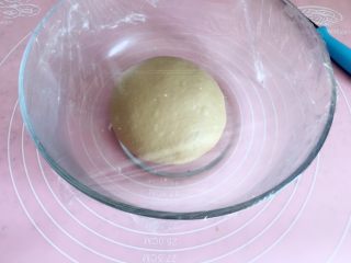 12、植物油红枣软欧,盖上保鲜膜放置室温第一次发酵；